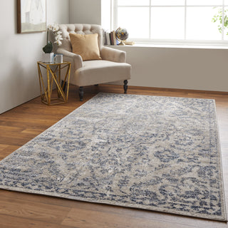 Feizy Camellia 39KHF Blue/Gray Area Rug Lifestyle Image