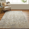 Feizy Camellia 39KHF Gray/Ivory Area Rug Lifestyle Image