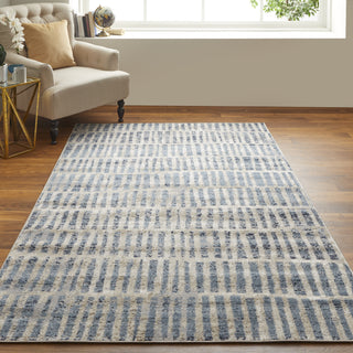 Feizy Camellia 39KIF Blue/Ivory Area Rug Lifestyle Image