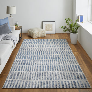 Feizy Camellia 39KIF Blue/Ivory Area Rug Lifestyle Image