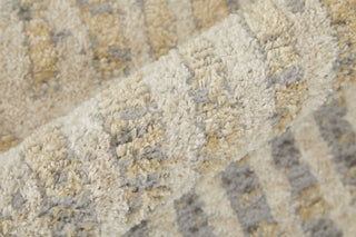 Feizy Camellia 39KIF Gray/Ivory Area Rug Corner Image with Rug Pad