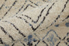 Feizy Camellia 39KJF Ivory/Blue Area Rug Corner Image with Rug Pad