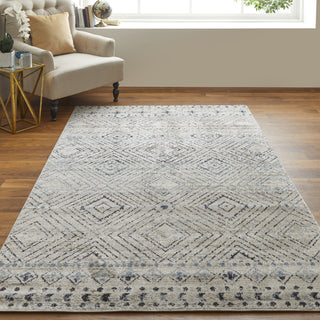 Feizy Camellia 39KJF Ivory/Blue Area Rug Lifestyle Image