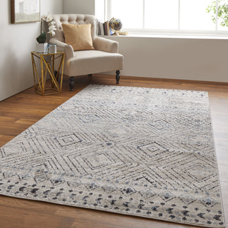 Feizy Camellia 39KJF Ivory/Blue Area Rug Lifestyle Image