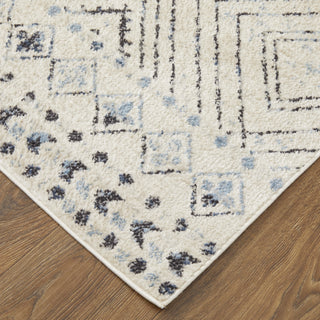 Feizy Camellia 39KJF Ivory/Blue Area Rug Lifestyle Image