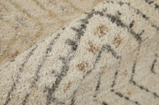 Feizy Camellia 39KJF Ivory/Charcoal Area Rug Corner Image with Rug Pad
