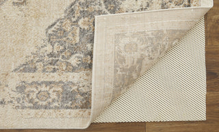 Feizy Camellia 39KLF Ivory/Brown Area Rug Corner Image