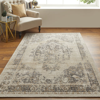 Feizy Camellia 39KLF Ivory/Brown Area Rug Lifestyle Image