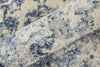 Feizy Camellia 39KMF Blue/Ivory Area Rug Corner Image with Rug Pad