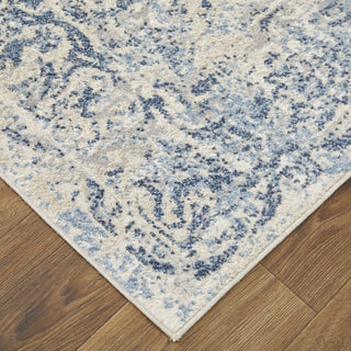 Feizy Camellia 39KMF Blue/Ivory Area Rug Lifestyle Image