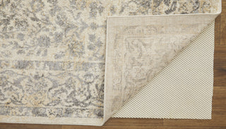 Feizy Camellia 39KMF Gray/Ivory Area Rug Corner Image