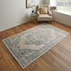 Feizy Camellia 39KNF Blue/Ivory Area Rug Lifestyle Image Feature