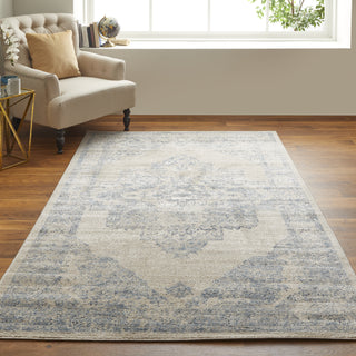 Feizy Camellia 39KNF Blue/Ivory Area Rug Lifestyle Image