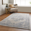Feizy Camellia 39KNF Blue/Ivory Area Rug Lifestyle Image