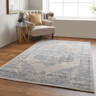 Feizy Camellia 39KNF Blue/Ivory Area Rug Lifestyle Image