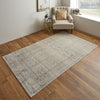 Feizy Camellia 39KPF Ivory/Gray Area Rug Lifestyle Image Feature