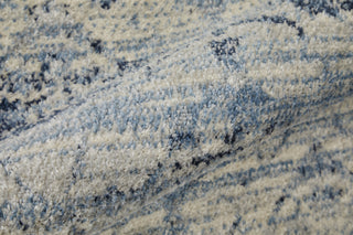 Feizy Camellia 39KQF Blue/Ivory Area Rug Corner Image with Rug Pad