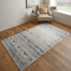 Feizy Camellia 39KQF Blue/Ivory Area Rug Lifestyle Image Feature