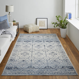 Feizy Camellia 39KQF Blue/Ivory Area Rug Lifestyle Image