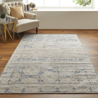 Feizy Camellia 39KRF Blue/Ivory Area Rug Lifestyle Image