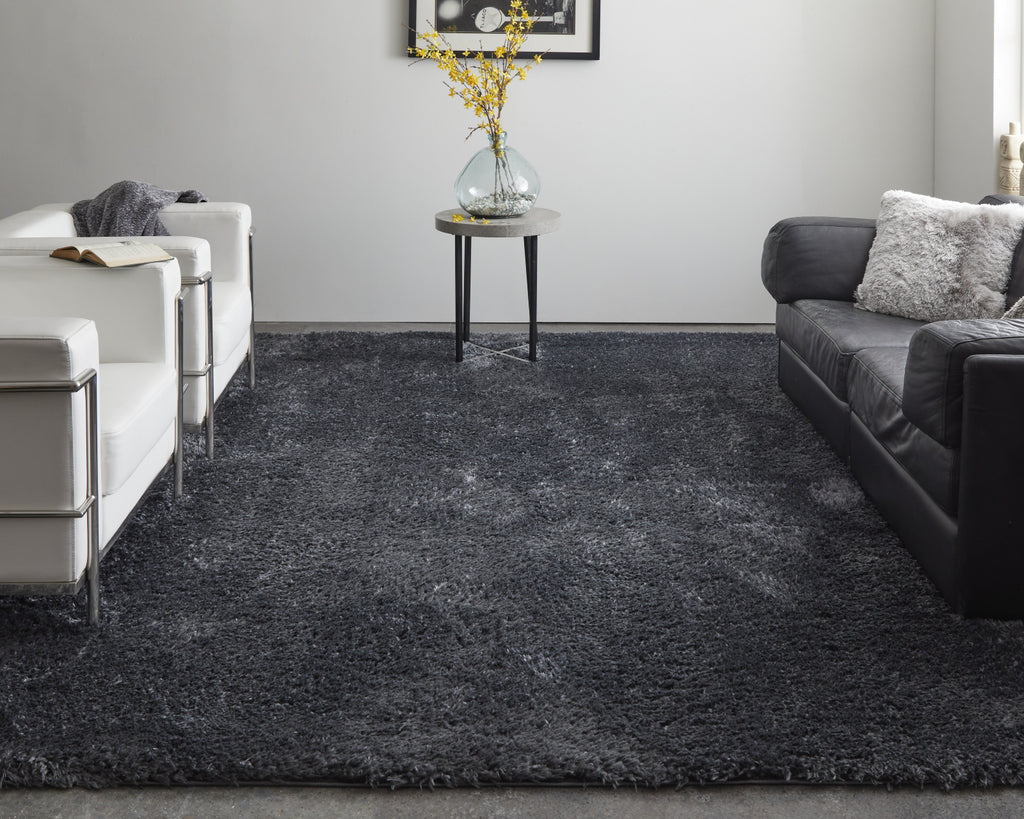 Feizy Darian 39K0F Black/Charcoal Area Rug Lifestyle Image Feature