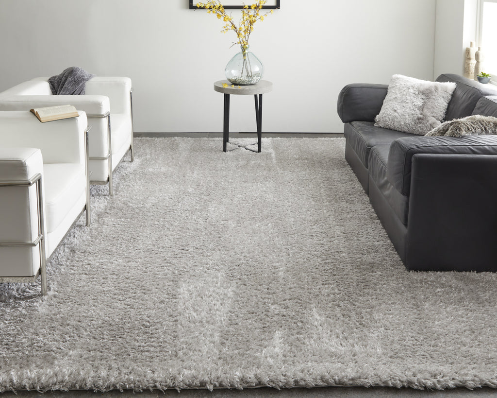 Feizy Darian 39K0F Light Gray Area Rug Lifestyle Image Feature