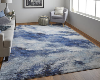 Feizy Edgemont 39ITF Navy/Gray Area Rug Lifestyle Image