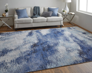 Feizy Edgemont 39ITF Navy/Gray Area Rug Lifestyle Image