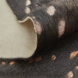 Feizy Ellyse RAIND Copper Area Rug Corner Image with Rug Pad