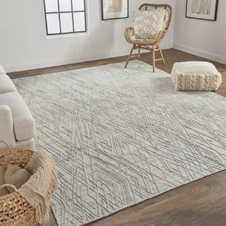 Feizy Elias 6589F Gray/Blue Area Rug Lifestyle Image