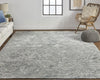 Feizy Elias 6716F Gray/Green Area Rug Lifestyle Image Feature