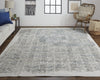 Feizy Elias 6891F Gray/Green Area Rug Lifestyle Image Feature