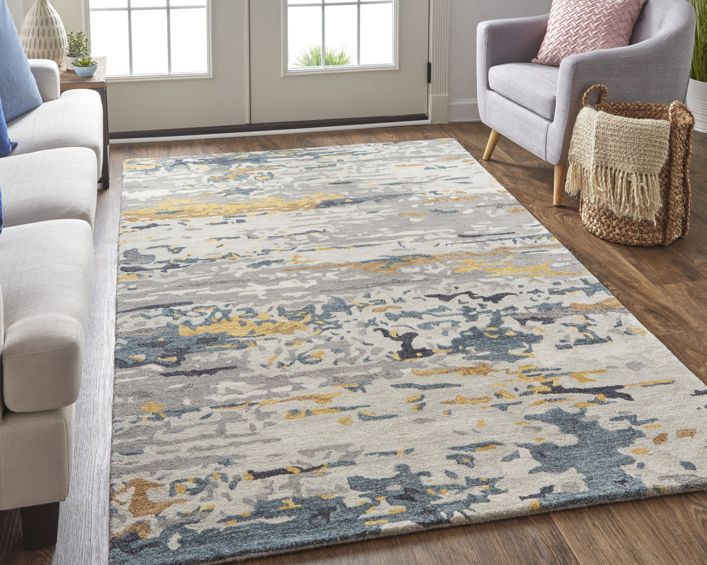 Feizy Everley 8644F Gray Area Rug Lifestyle Image Feature