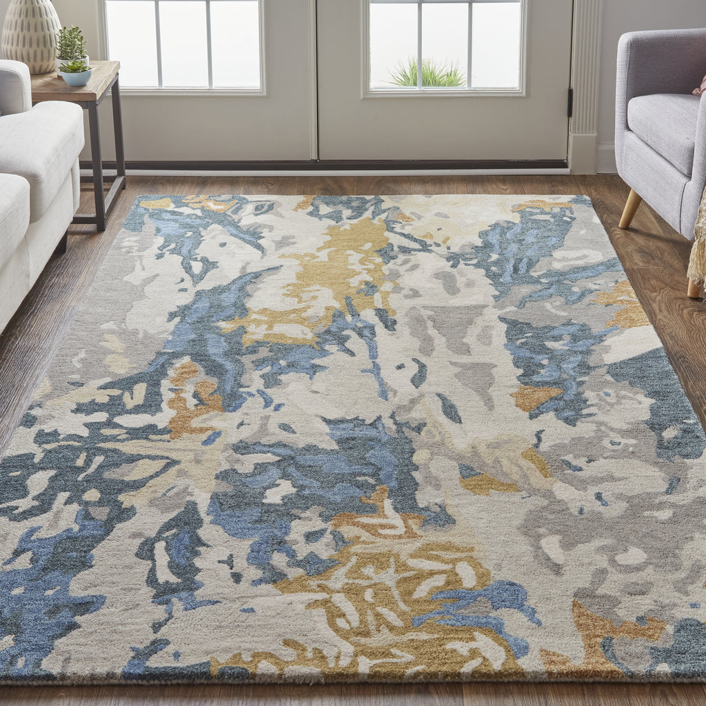 Feizy Everley 8645F Gray/Multi Area Rug Incredible Rugs and Decor