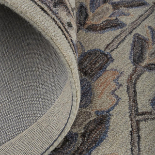 Feizy Fallon 8838F Gray/Blue Area Rug Corner Image with Rug Pad