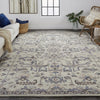 Feizy Fallon 8838F Gray/Blue Area Rug Lifestyle Image Feature