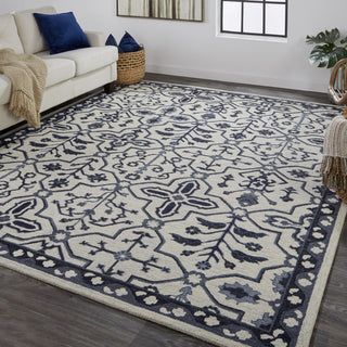 Feizy Fallon 8839F Gray/Black Area Rug Lifestyle Image