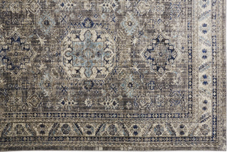 Feizy Bellini I3136 Gray/Blue Area Rug Corner Image