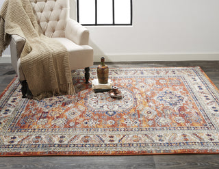 Feizy Bellini I3136 Orange/Blue Area Rug Lifestyle Image Feature
