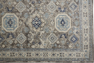 Feizy Bellini I3137 Blue/Gray Area Rug Corner Image with Rug Pad