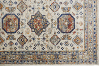 Feizy Bellini I3137 Blue/Orange Area Rug Corner Image