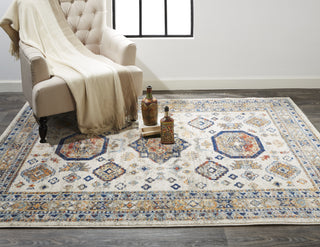 Feizy Bellini I3137 Blue/Orange Area Rug Lifestyle Image Feature