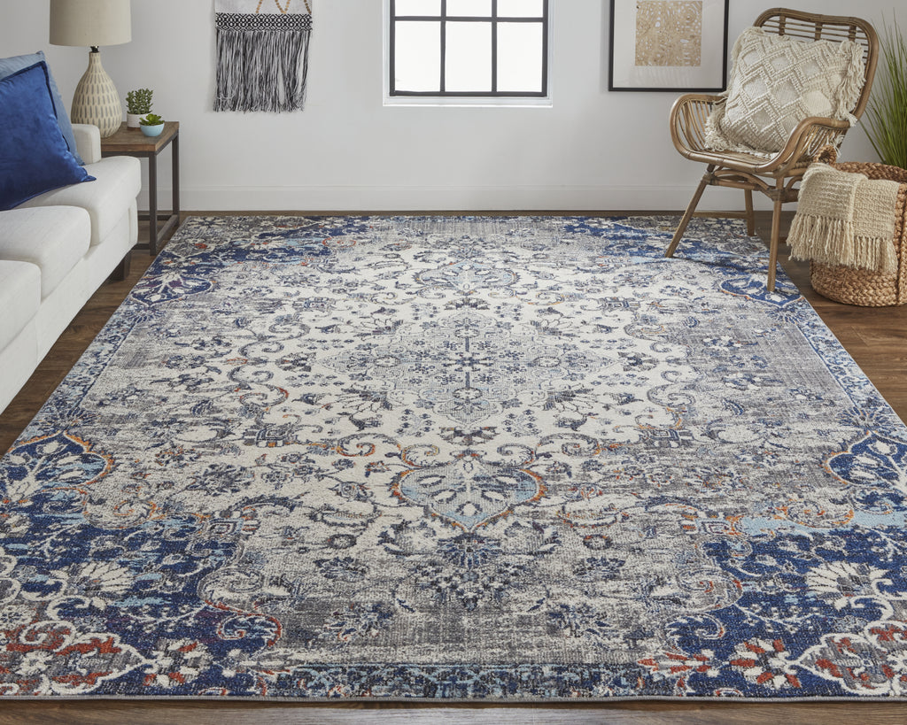 Feizy Bellini I39CR Ivory/Gray Area Rug Lifestyle Image Feature