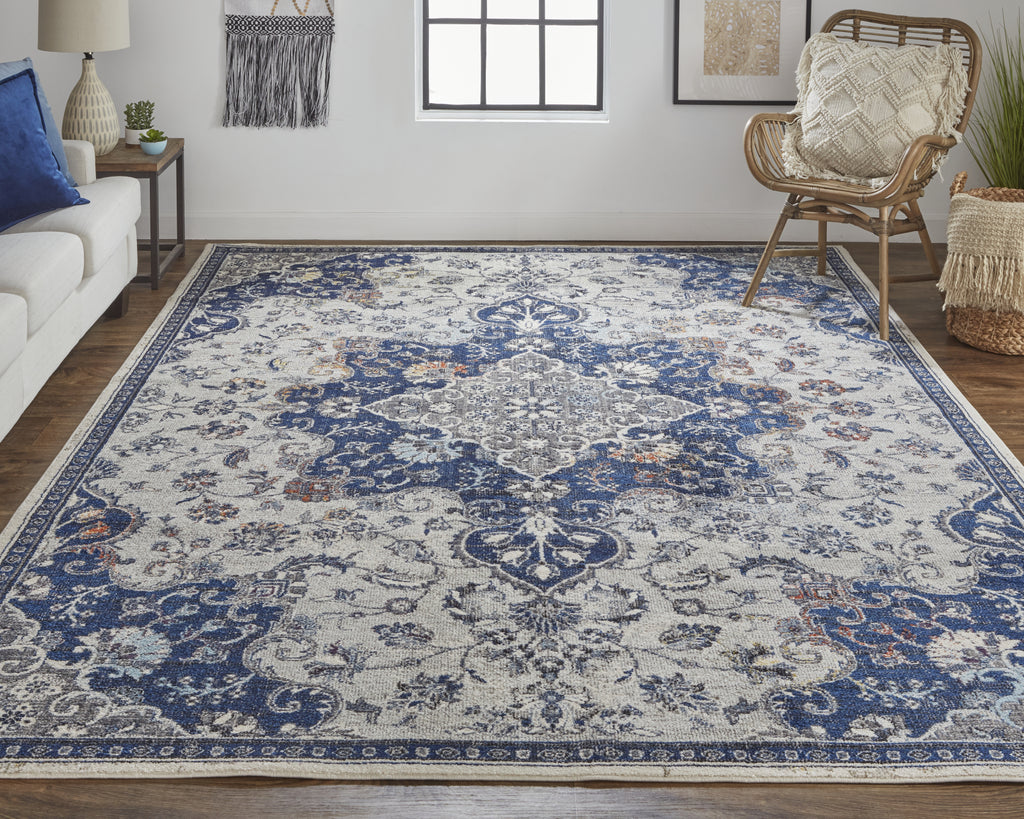 Feizy Bellini I39CT Navy Area Rug Lifestyle Image Feature