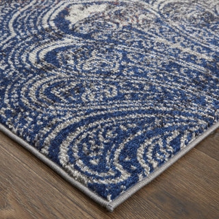 Feizy Bellini I39CV Gray/Blue Area Rug Lifestyle Image