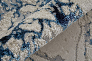 Feizy Indio 39GWF Ivory/Blue Area Rug Corner Image