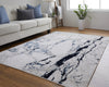 Feizy Indio 39GWF Ivory/Blue Area Rug Lifestyle Image Feature