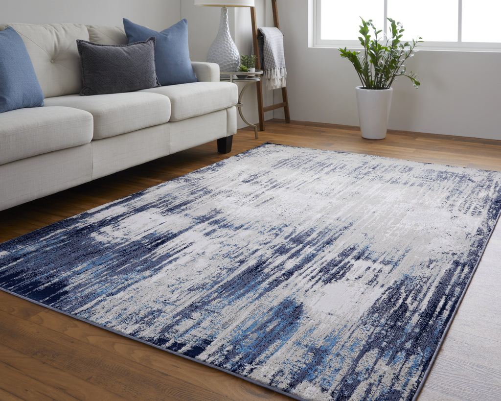 Feizy Indio 39GYF Beige/Blue Area Rug Lifestyle Image Feature