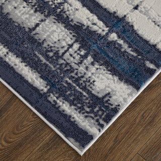 Feizy Indio 39GZF Blue/Ivory Area Rug Corner Image