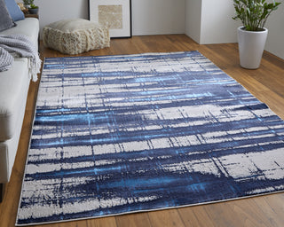 Feizy Indio 39GZF Blue/Ivory Area Rug Lifestyle Image